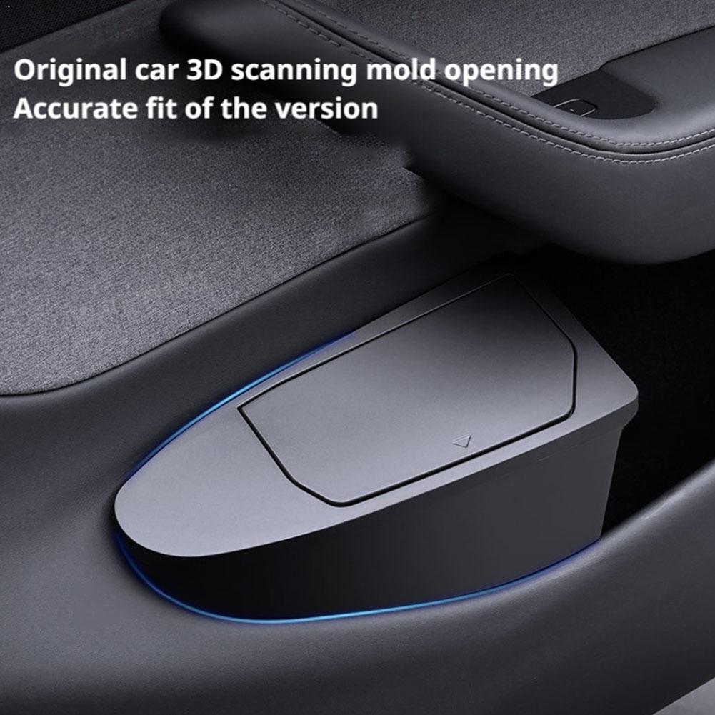 For Tesla Model Y Juniper 2025 Front Door Storage Trash Can Car Door Storage Box Multi Functional Storage Box Car Accessories