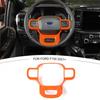 Orange Steering Wheel Decoration Cover Trim ABS For Ford F-150 + Accessories