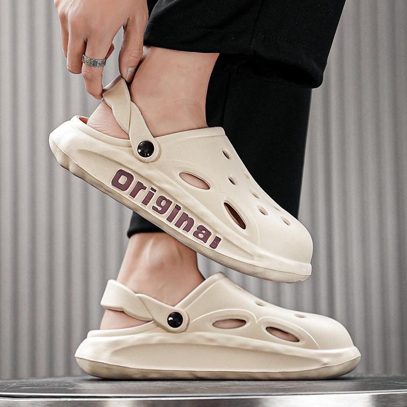 Sandals Indoor and Outdoor Flat Sandals Shoes for Men Soft and Comfortable Indoor and Outdoor Beach Non-Slip Ventilate New