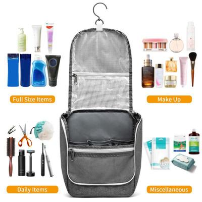 Trousse de toilette de voyage avec crochet de suspension, poignée portable, fermeture éclair multi-poches, grande capacité, séparation sèche et humide, trousse de maquillage, accessoires de voyage