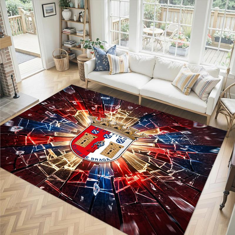 Braga FC Design Crystal Velvet Carpet Cozy Non?Slip Printed Rug For Bedroom Living Room Entrance