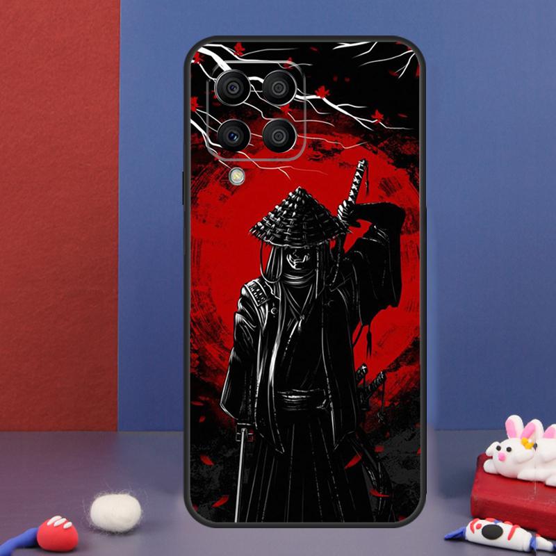 Japan Ninja Samurai Red Sun Case For Samsung Galaxy M16 M06 M36 M56 M15 M11 M31 M21 M53 M13 M32 M52 M35 M55 M14 M34 M54