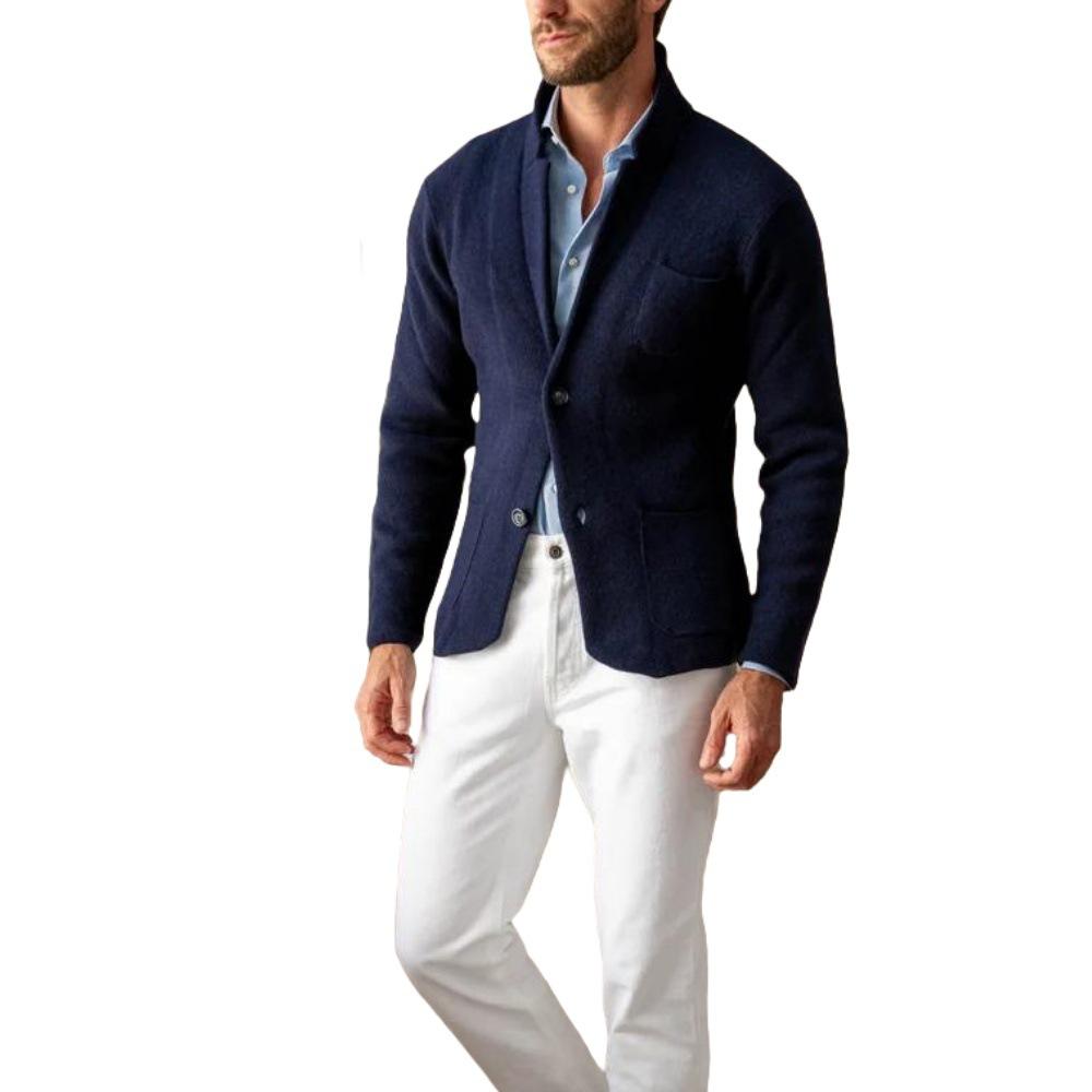 Neuer Stil Herrenmode Britische Jacke Lässige Herrenjacke Einfarbige Herrenjacke
