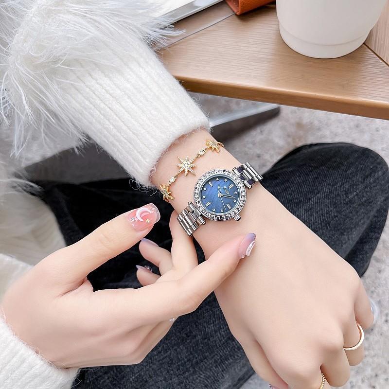 Fashion Women'S Watch Steel Belt Simple Wind Temperament Personalized Quartz Watch Trend Casual