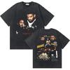 Washed Vintage Rapper Drake Take Care Album Graphic T Shirts Men Hip Hop Retro Tshirt Mens Fashion Casual Oversized Tee Shirt