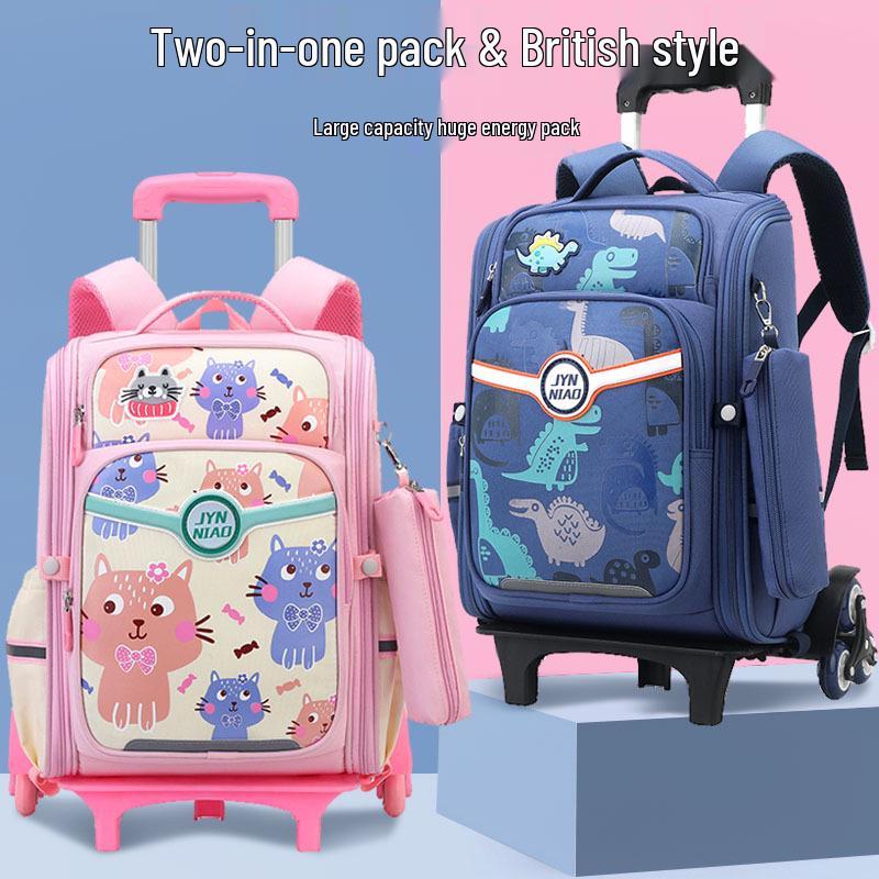 Sacs à dos à roulettes légers pour les classes de CM1-6ème: Sacs à dos détachables à double usage pour garçons et filles