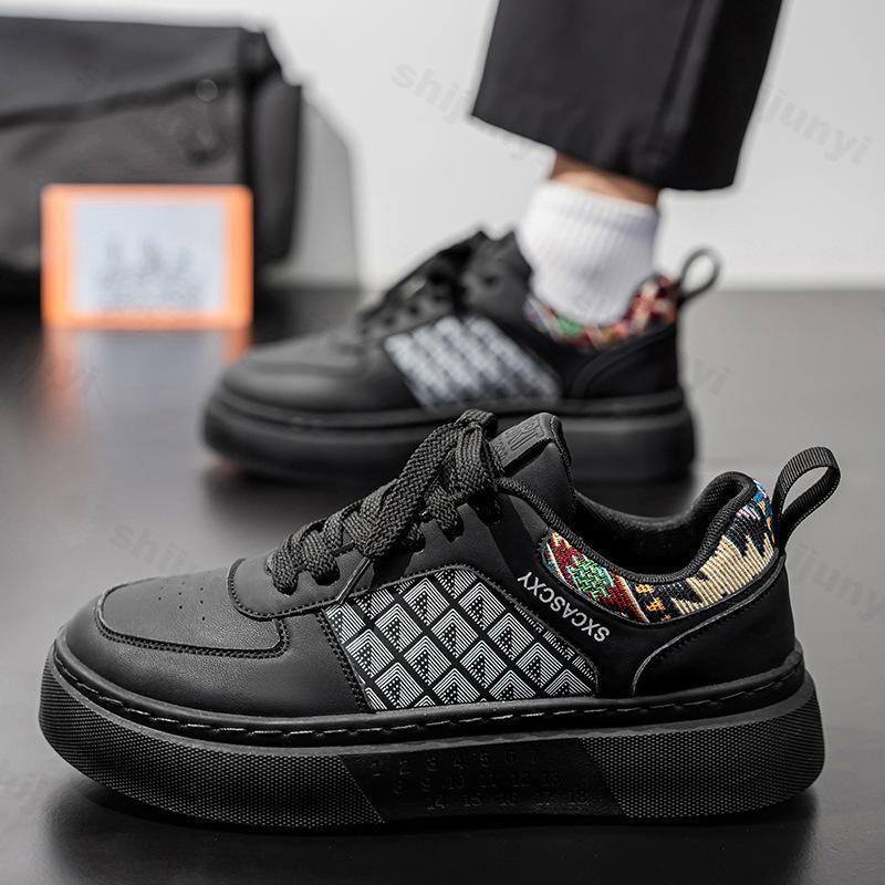 

Niche Design Men s Low Top Thick Sole Casual Sports Shoes 2026 New Autumn Fashi Versatile Comfortable N Slip Chunky sneakers 44 чорний