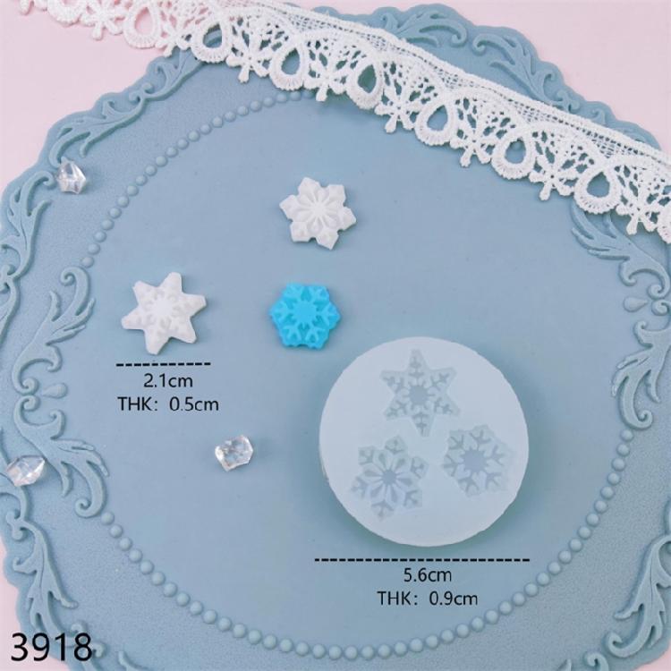 Weihnachts-Schneeflocken-Kuchenform Spülmaschinenfest Silikonmaterialien Form Für Backen Basteln Und Festival-Dessert