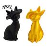 Durable Cat Decoration 3D Printed Figurine Minimalist Modern Elegant Sculpture Retro Style