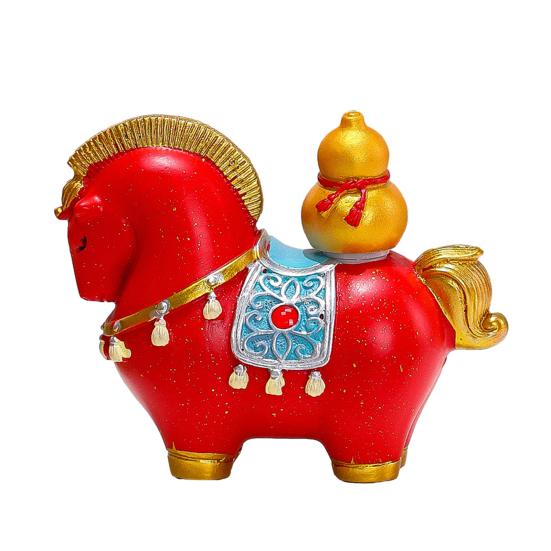 Cartoon Horse Figurine Chinese Style Year of The Horse Statue Bring Wealth Fortune Lucky