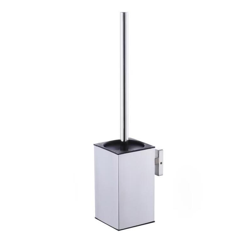 WUTO 304 Stainless Steel Square Wall-Mounted Toilet Brush Holder
