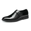 Fashion New Designer Men's Pointed Glossy Patent Leather Wedding Shoes Male Monk Strap Loafers Formal Dress Footwear Zapatos Hombre