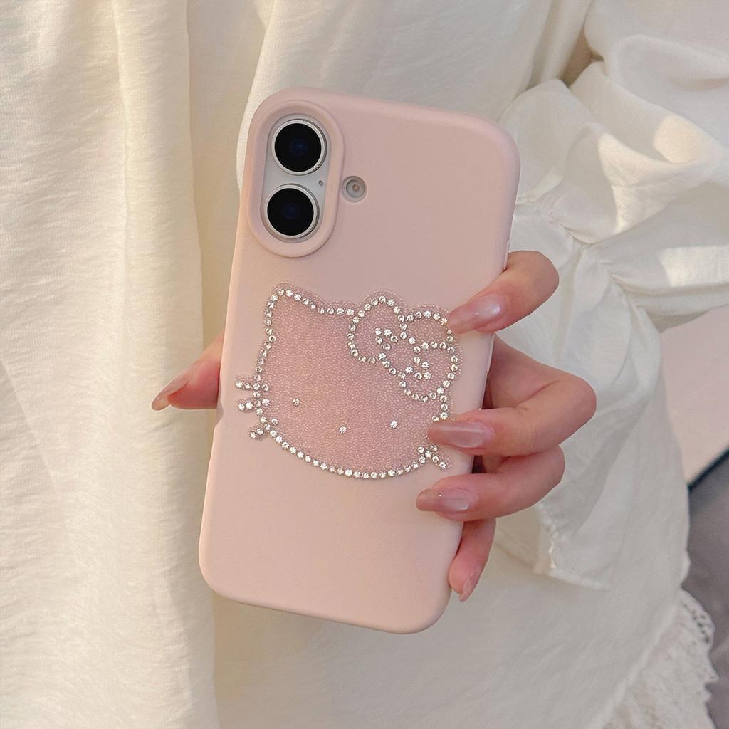 Funkelnde Katzen-iPhone Hülle für Apple iPhone 16, 17 und 18 Pro Max, Luxuriöses 3D Design, Sturzschutz