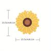 1pc Cute Sunflower Heat-Resistant Mat for Kitchen & Dining, High-Temperature Resistant Coaster Pad, PVC Burn Protection Table Mat