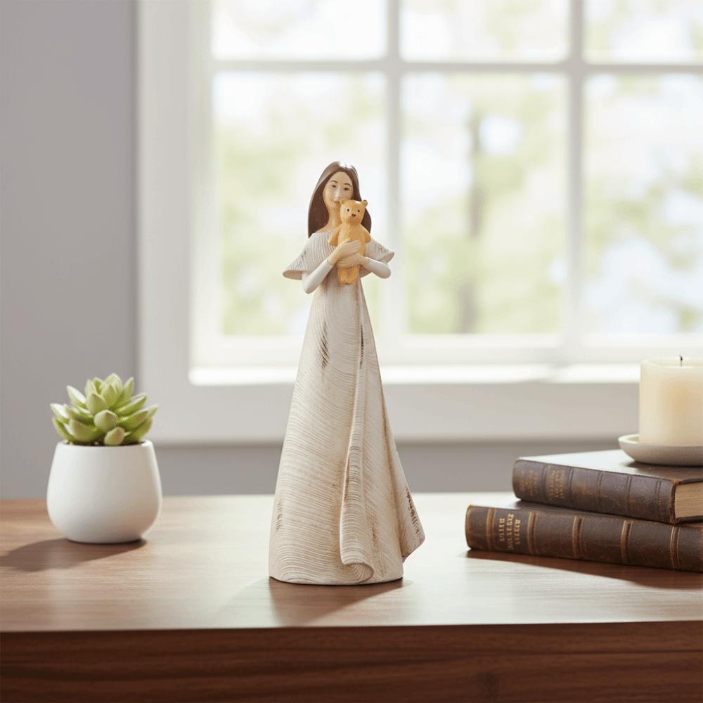 Retro Angel Sculpture Model Handmade Modern Art Crafts Vintage Angel Figure Statue Office