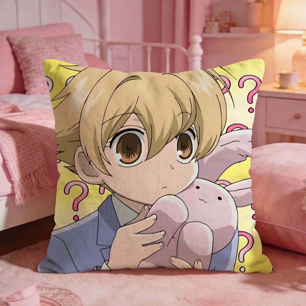 Ouran High SSchool Host Clubs Cushion Cover Premium Comfort Reversible Pillow CoveTwo In One Design For Any Room  Car Interior