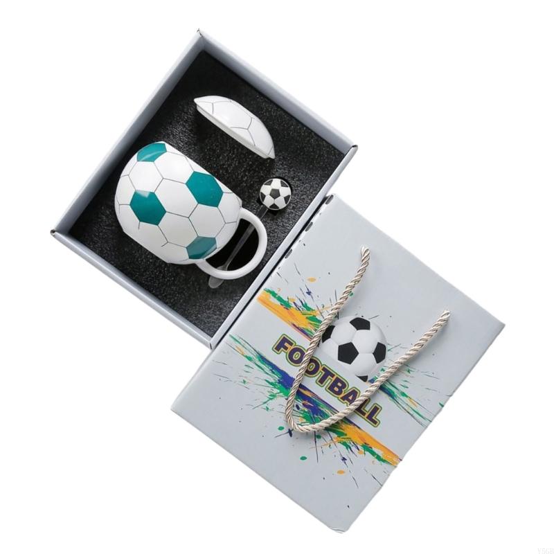 Ceramic Coffee Mug With Football Designs Perfect For Soccer Fan And Daily Use 400ml Capacity Drinkware Y5GB