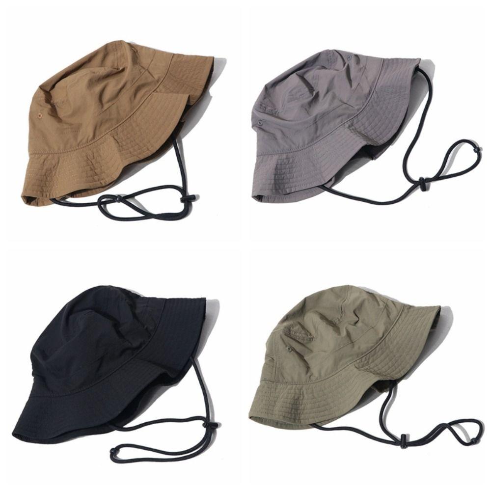 Breathable Camping Hiking Cap Sun Protection Outdoor Sun Hat Men's Fisherman Hat  Four Seasons
