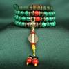 Malachite Buddhist Rosary: 108 Bead Bracelet, 8mm Round Beads for Men & Women