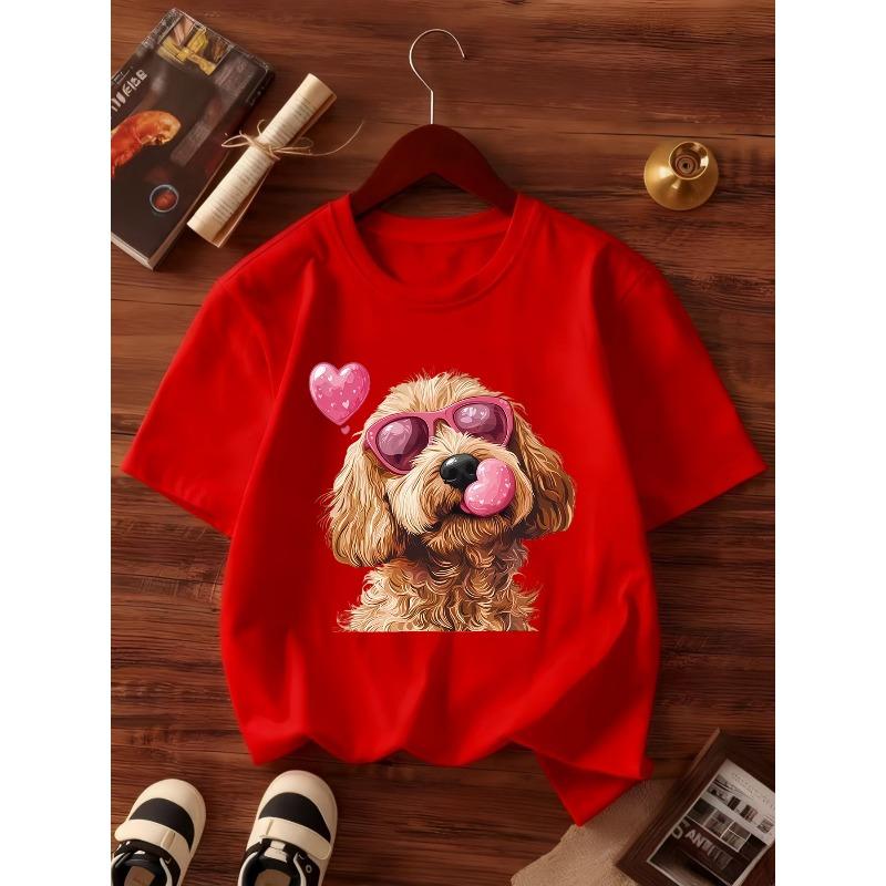 European sizes Girl's Round Neck T-Shirt, Short Sleeve, Summer Casual Comfortable Sporty Fashion Top for Teen Girls' Daily Wear