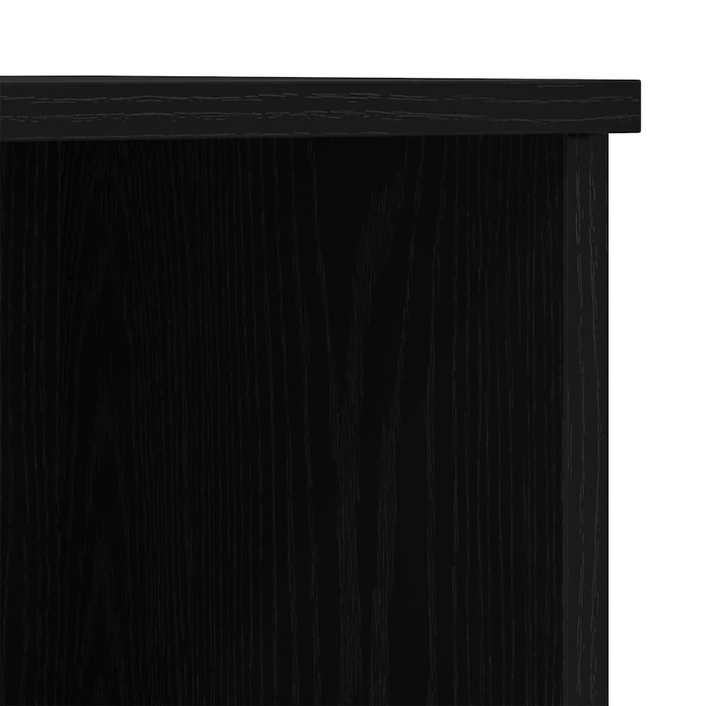 Highboard Black Oak Effect 132 x 35.5 x 103.5 cm
