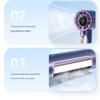 Handheld Turbo Fan: 100-Speed Stepless Adjustment with Digital Display for Portable Cooling