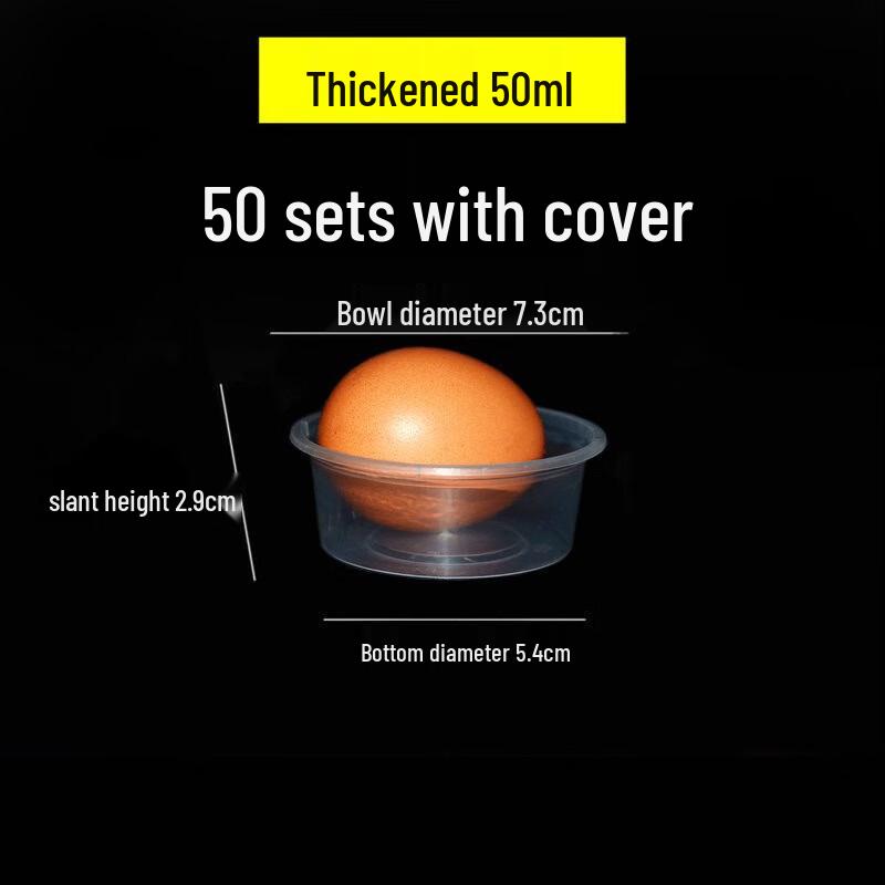 MOLUONA Disposable Round Plastic Meal Prep Containers with Lids (1L-1.5L, 50-Pack)