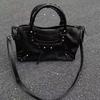 Spice Girl Rivet Locomotive Bag Large Capacity Premium Sense One Shoulder Underarm Crossbody Bag Handheld Tote Large Bag
