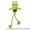 Puppy Teething Toy Green Frog Squeaky Plush Puppy Teeth Chewing Toy with Rope for Home 1PC