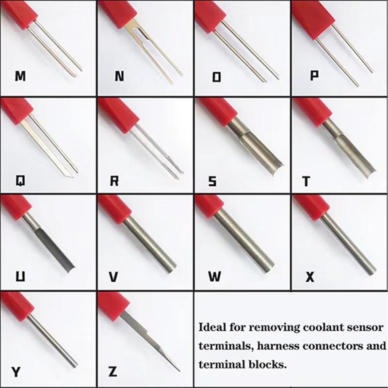 High Accuracy Metal Car Electrical Connector Pin Removal Tool with Not Slip Handle 26 Piece for Electrical System