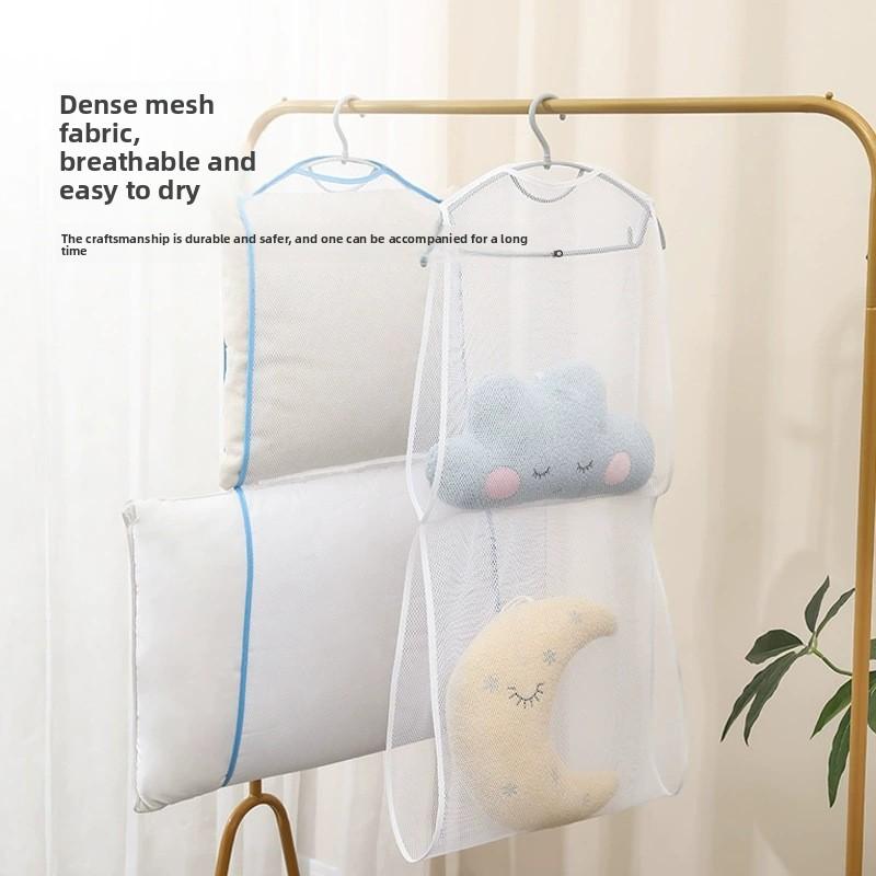 

Foldable Drying Net for Pillows and Toys Single Layer Anti-Wind Storage Rack KTY 45X55cm синій