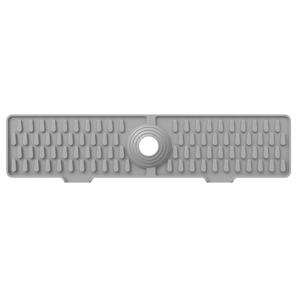 Raised edges Splash Guard Mat Silicone Soap Storage Mat New Faucet Sink Pad Kitchen Use