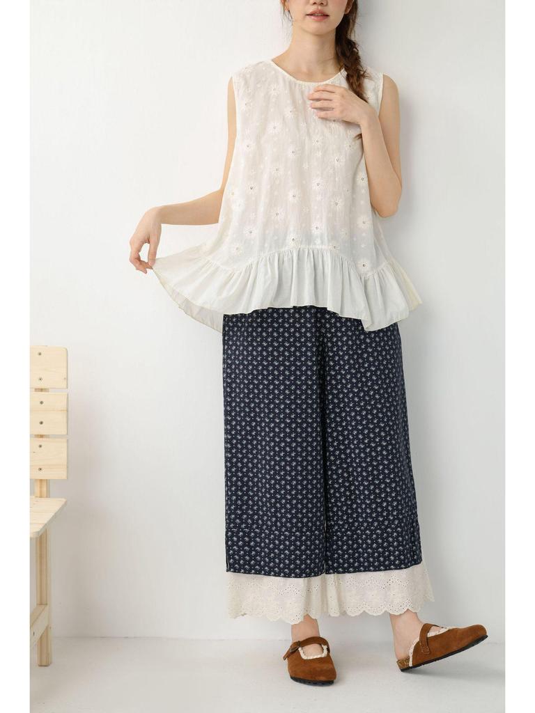 Spring/Summer Japanese Sweet Loose Lace Vest - Age-Reducing, Irregular Embroidery, Casual & Versatile Women's Top