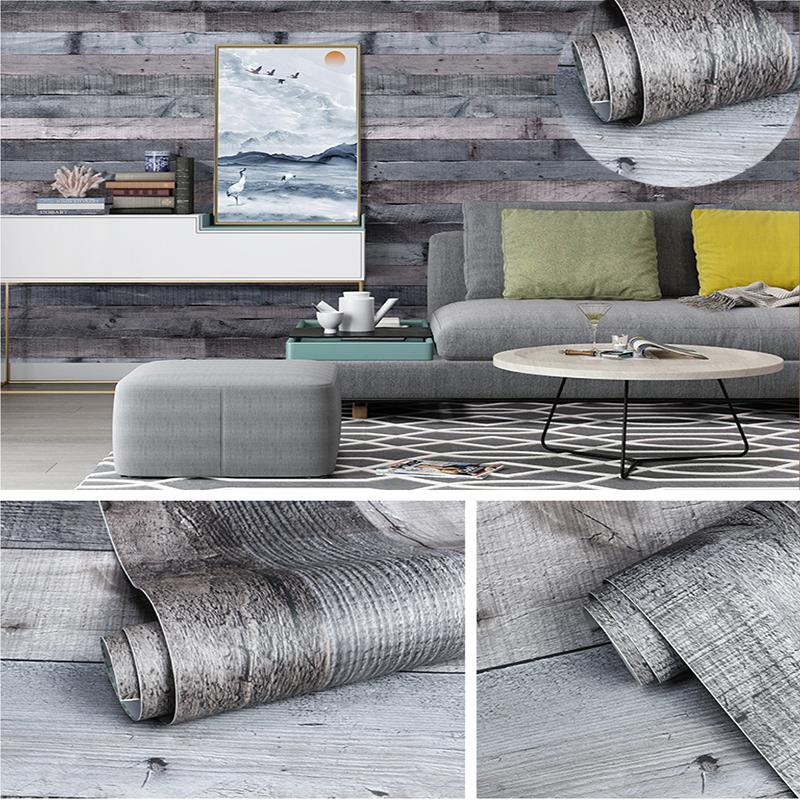 

45 см толщиной обои с текстурой дерева самоклеящиеся съемные отслаивающиеся клейкие обои столешница шкаф виниловая декоративная наклейка сделай сам 1mx45cm