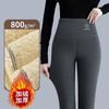 Fleece Thickened Thermal Pants Belly High Elastic Cotton Pants Autumn and Winter Cold-resistant Outer Wear Black Leggings