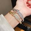 Hunter Cheetah 18k Gold Plated Zircon Bracelet With Vintage Luxury Style For Women