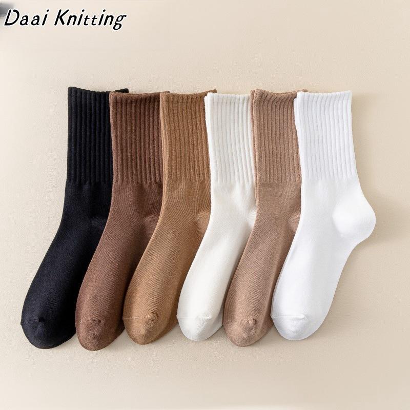 Women's Korean & Japanese Style Over-the-Knee Cotton Scrunched Socks for Spring, Autumn & Winter