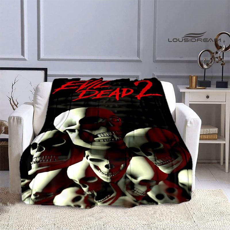 Decken mit Aufdruck „The Evil Dead“, für Kinder, warme Decken, weiche Flanelldecken, Heimreisedecken, Geburtstagsgeschenke