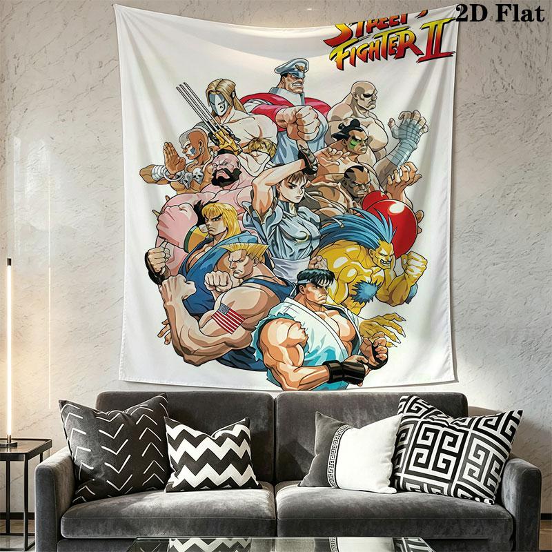 Street Fighter IV Wall Hanging Printed Fabric Blanket Decorative Tapestries for Bedroom Living Room Home Decor
