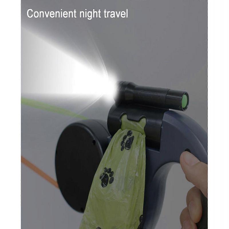 Zwei Hunde Reflektierende Einziehbare Haustierleine, 360 Grad Verwicklungsfrei, Zwei Hunde je bis zu 33 lbs und 10ft