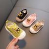 Soft Sole Toddler Cartoon Bear Canvas Shoes Boys Girls Breathable Non-Slip First Walker Sneakers Fall