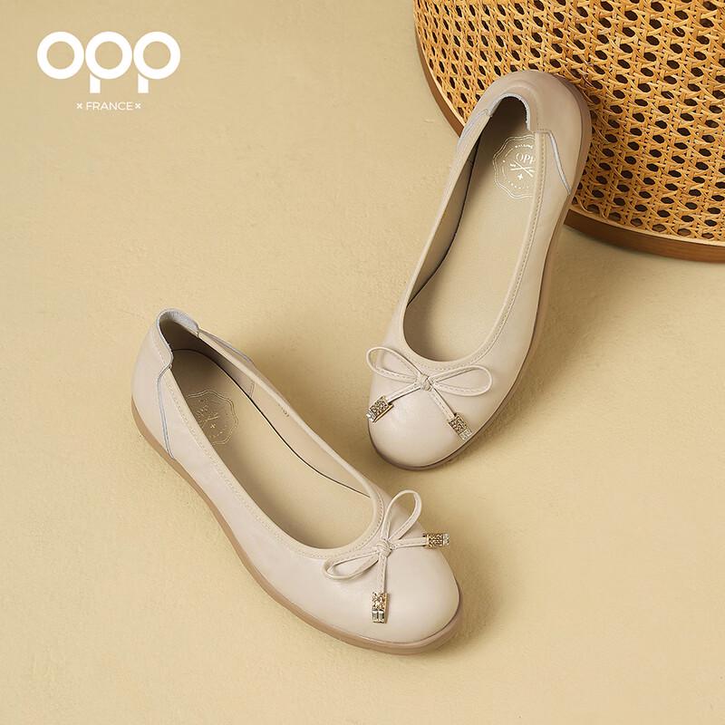OPP 2026 Women s Soft Leather Bowknot Ballet Flats 37