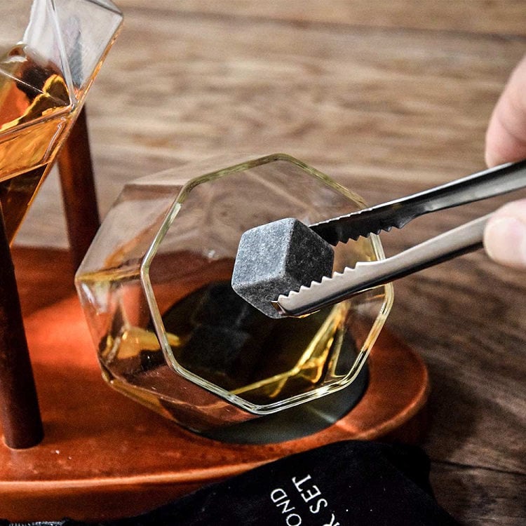 Zestaw karafka do whisky diament kryształowa kamienie zestaw do whisky dla męża