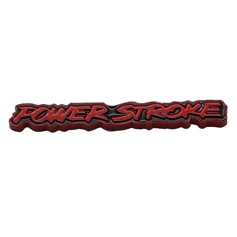 1pc 3D Metal POWER STROKE Rear Trunk Car Emblem Badge Decal For Ford Excursion 3.0 2018 F-150 F150 Auto Sticker Accessories