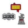 Quirky Personalized English Letter 'Beetlejuice' Drip Oil Brooch
