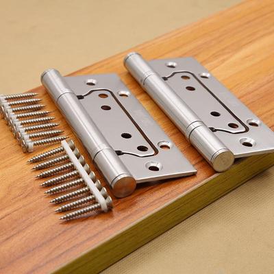 4 Zoll dicke, geräuscharme Scharniere aus Edelstahl, schlitzfrei, gebürstetes Finish