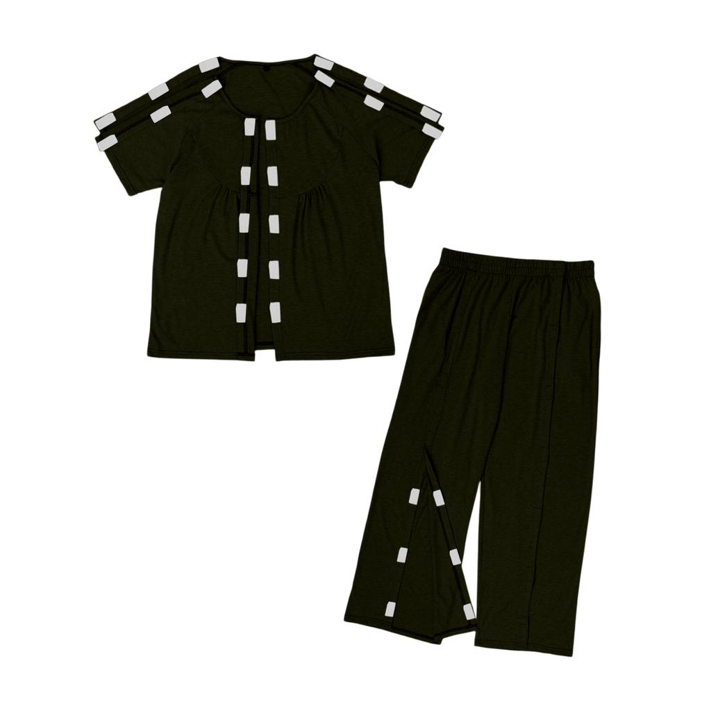 Vêtements Adaptatifs Unisexes pour Personnes Âgées - Chemise, Tenue Confortable pour le Repos au Lit pour Hommes et Femmes, Vêtements de Récupération