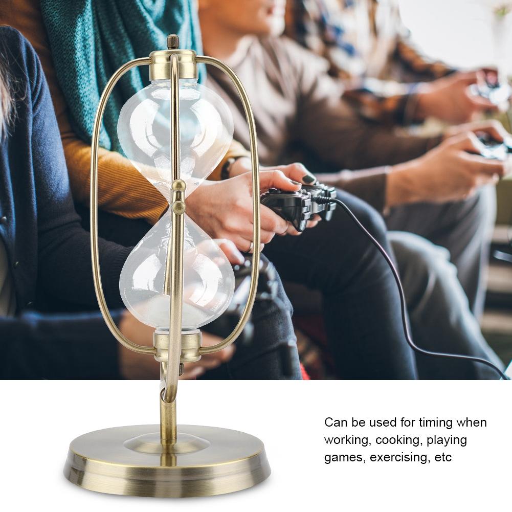 Rotatable Sand Timer Transparent Glass Sandglass Clock Home Decor Gifts Desktop Ornament #3