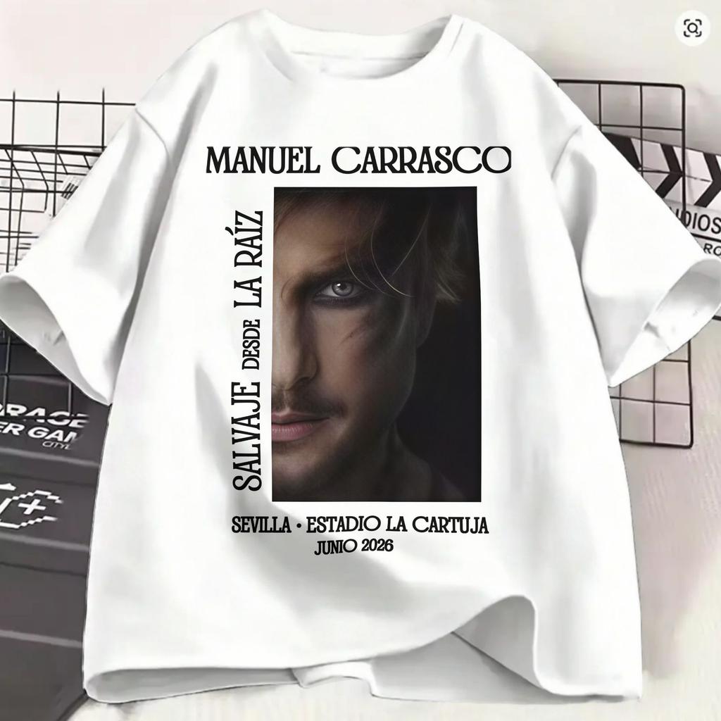 Unisexuel Carrasco Cotton Tshirt For Unisex Summer 2026 Salvaje Tour Y2k T Shirts Comfortabletrending Tees Oversize Casual Clothing