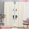 2pcs 2D Flat Printing Party Curtains Morning Coffee Steam Polyester Fabric Without Electricity 0 Perfect for Holiday Family